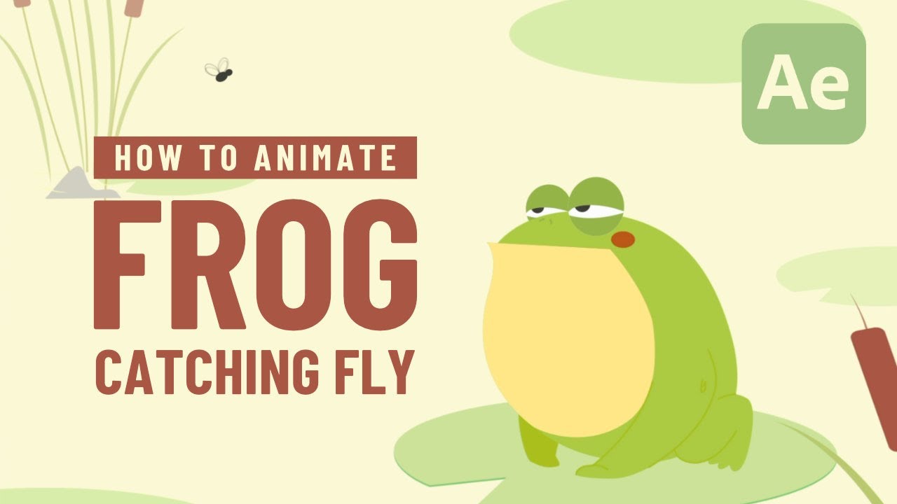 Frog Catching Fly Animation - After Effects Tutorial #48
