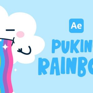 Puking Rainbow Animation - After Effects Tutorial #76