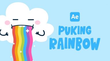 Puking Rainbow Animation - After Effects Tutorial #76