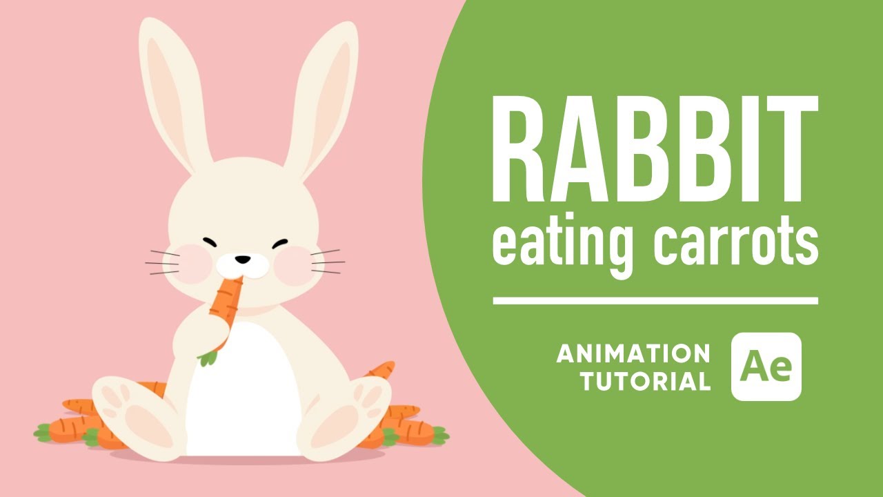 Rabbit Eating Carrots Animation - After Effects Tutorial #85