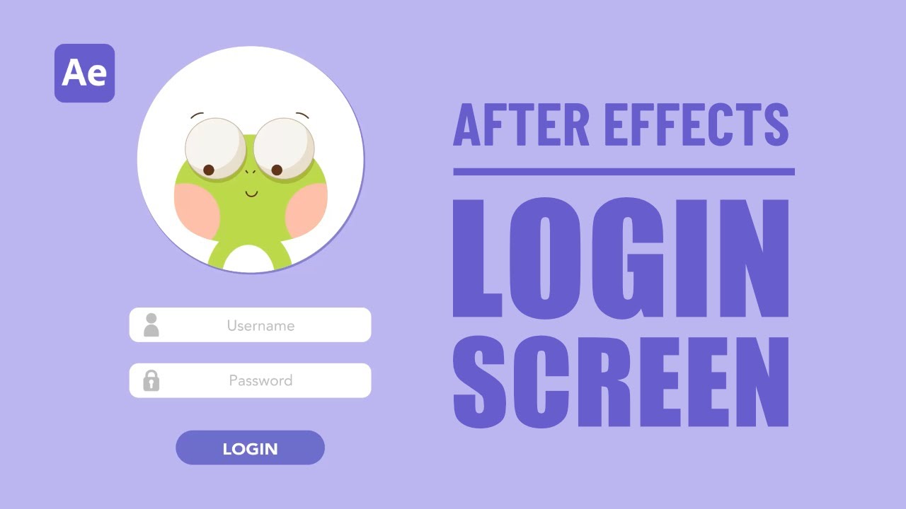 Login Screen Animation - After Effects Tutorial #88