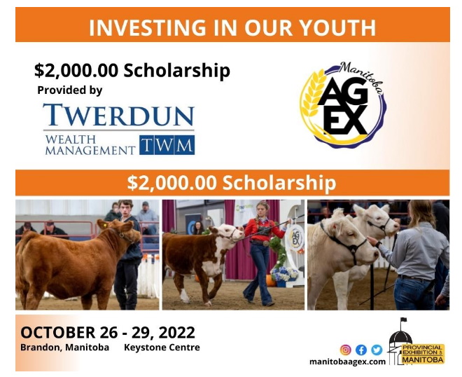 twerdun scholarship helps youth in agriculture at ag ex discoverwestman com
